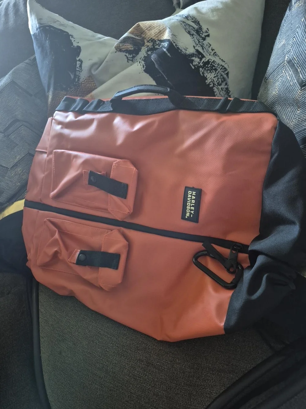 Harley-Davidson Orange Hybrid Duffel-Backpack